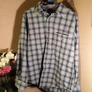 Blue 100% Cotton Mens Shirt